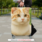 1-Piece Cute Cat Feline Animal Nature Whiskers  Suitcase Luggage Cover, Stretch Protective Sleeve