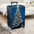 1-Piece Starry Night Christmas Tree Lights Winter Holiday Festive  Suitcase Luggage Cover, Stretch Protective Sleeve