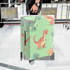 1-Piece Adorable Dinosaur  Fun Colorful Whimsical  Suitcase Luggage Cover, Stretch Protective Sleeve