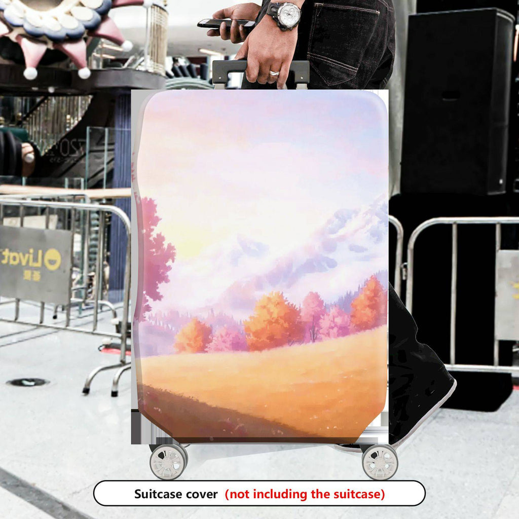 1-Piece Autumn Sunset Nature Landscape Mountain Tree  Suitcase Luggage Cover, Stretch Protective Sleeve