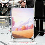 1-Piece Autumn Sunset Nature Landscape Mountain Tree  Suitcase Luggage Cover, Stretch Protective Sleeve