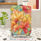 1-Piece Autumn Leaves Vibrant Colorful Artistic Fall Theme  Suitcase Luggage Cover, Stretch Protective Sleeve