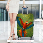 1-Piece Colorful Parrot Jungle Nature Artistic Tropical  Suitcase Luggage Cover, Stretch Protective Sleeve