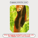 1-Piece Cute Red Panda Tree Leaves Nature Animal  Suitcase Luggage Cover, Stretch Protective Sleeve