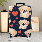 1-Piece Cute Dog Heart  Travel Holiday Fun  Suitcase Luggage Cover, Stretch Protective Sleeve