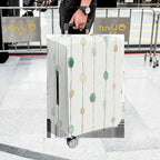 1-Piece Green Beige Abstract Geometric Minimalist Modern  Suitcase Luggage Cover, Stretch Protective Sleeve