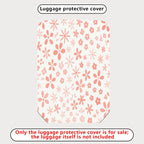 1-Piece Pink Floral Flower Blossom Daisy Spring Holiday  Suitcase Luggage Cover, Stretch Protective Sleeve