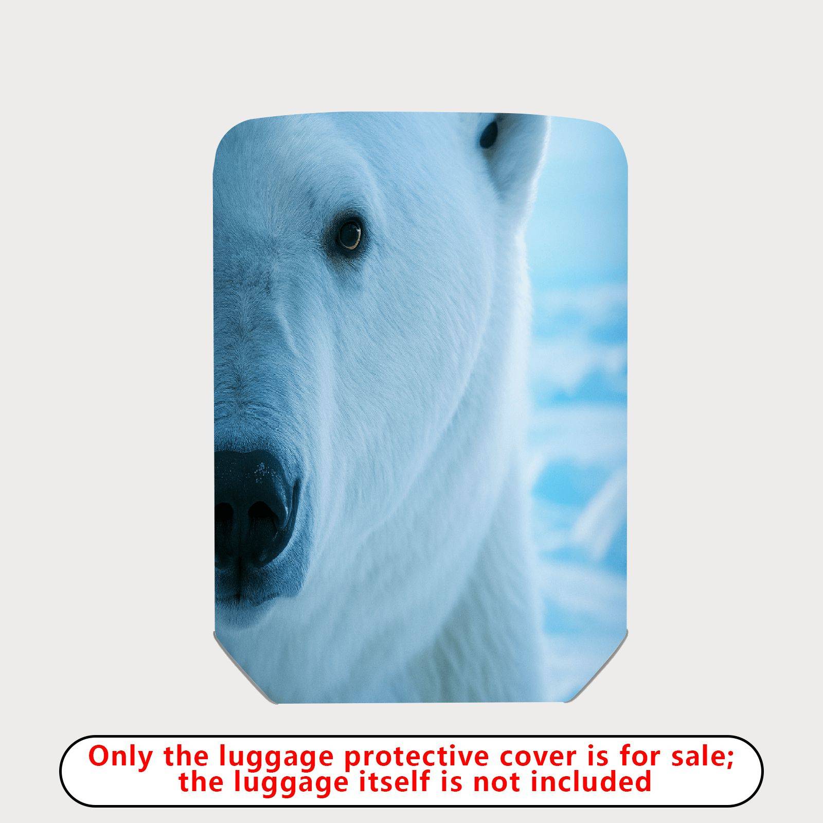 1-Piece Arctic Ice Polar Bear Wildlife Nature Animal  Suitcase Luggage Cover, Stretch Protective Sleeve