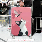 1-Piece Pink Cat Butterfly Cute Whimsical Fun  Suitcase Luggage Cover, Stretch Protective Sleeve