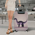 1-Piece Dinosaur Starry Gray Purple Galaxy Magic Cosmic  Suitcase Luggage Cover, Stretch Protective Sleeve