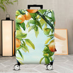 1-Piece Orange Fruit Tree Leaf Nature Travel Holiday  Suitcase Luggage Cover, Stretch Protective Sleeve