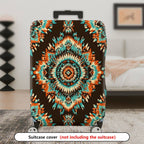 1-Piece Colorful Geometric Ethnic Aztec Mandala Tribal  Suitcase Luggage Cover, Stretch Protective Sleeve