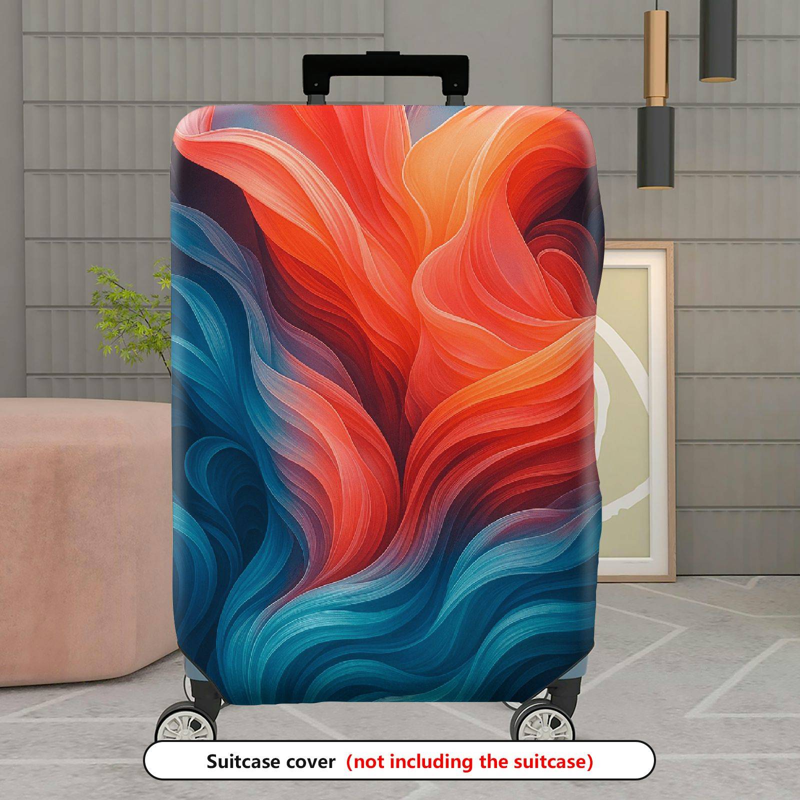 1-Piece Abstract Vibrant Colorful Artistic Modern Stylish  Suitcase Luggage Cover, Stretch Protective Sleeve