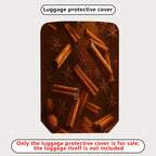 1-Piece Cinnamon Spice Holiday Winter Cocoa Travel Aroma  Suitcase Luggage Cover, Stretch Protective Sleeve