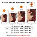 1-Piece Floral Chrysanthemum Colorful Elegant Artistic  Suitcase Luggage Cover, Stretch Protective Sleeve