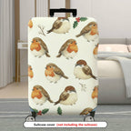 1-Piece Bird Nature Christmas Holiday Decorative  Suitcase Luggage Cover, Stretch Protective Sleeve