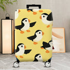 1-Piece Animal Puffin Yellow Vibrant Fun  Suitcase Luggage Cover, Stretch Protective Sleeve