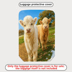 1-Piece Cute Animal Farm Pasture Nature Calf  Suitcase Luggage Cover, Stretch Protective Sleeve