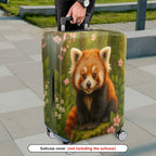 1-Piece Red Panda Floral Nature Forest Cute Animal  Suitcase Luggage Cover, Stretch Protective Sleeve