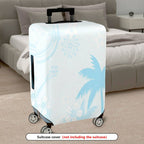 1-Piece Hawaiian Palm Beach Floral Music Landscape  Suitcase Luggage Cover, Stretch Protective Sleeve