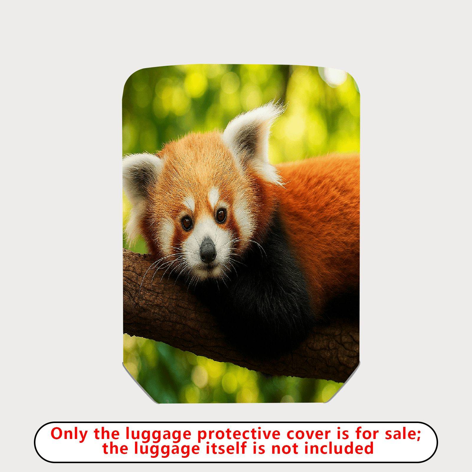 1-Piece Red Panda Animal Nature Wildlife Cute Forest  Suitcase Luggage Cover, Stretch Protective Sleeve