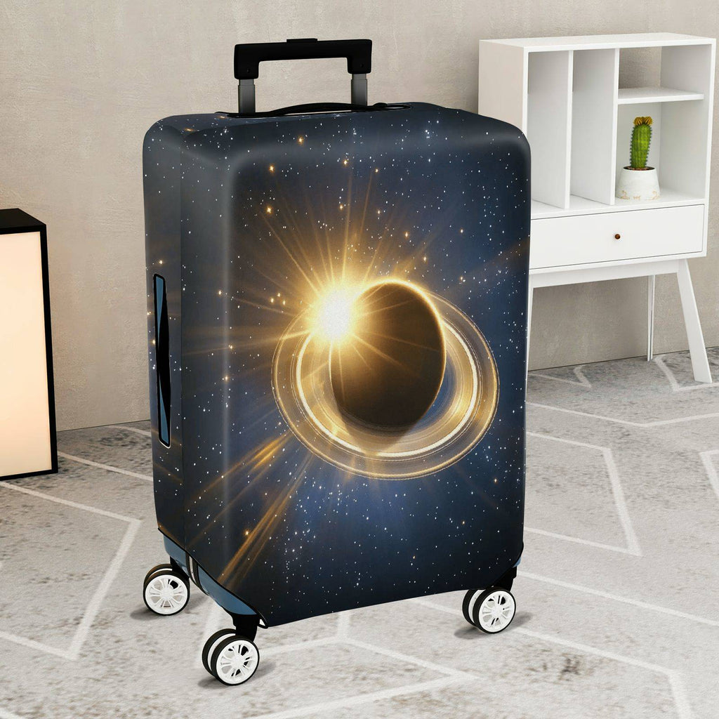 1-Piece Cosmic Galaxy Star Solar Eclipse Astronomy  Suitcase Luggage Cover, Stretch Protective Sleeve