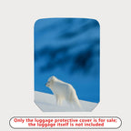 1-Piece Arctic Fox Winter Snowy Blue Landscape Travel  Suitcase Luggage Cover, Stretch Protective Sleeve