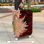 1-Piece Floral Chrysanthemum Colorful Elegant Artistic  Suitcase Luggage Cover, Stretch Protective Sleeve