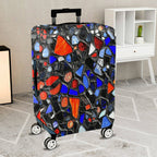 1-Piece Abstract Colorful Mosaic Geometric Artistic Vibrant  Suitcase Luggage Cover, Stretch Protective Sleeve