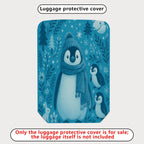 1-Piece Penguin Winter Snowflake Forest Animal Cute  Suitcase Luggage Cover, Stretch Protective Sleeve