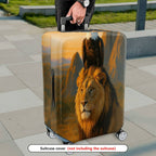 1-Piece Lion Eagle Sunset Landscape Animal Art Nature  Suitcase Luggage Cover, Stretch Protective Sleeve