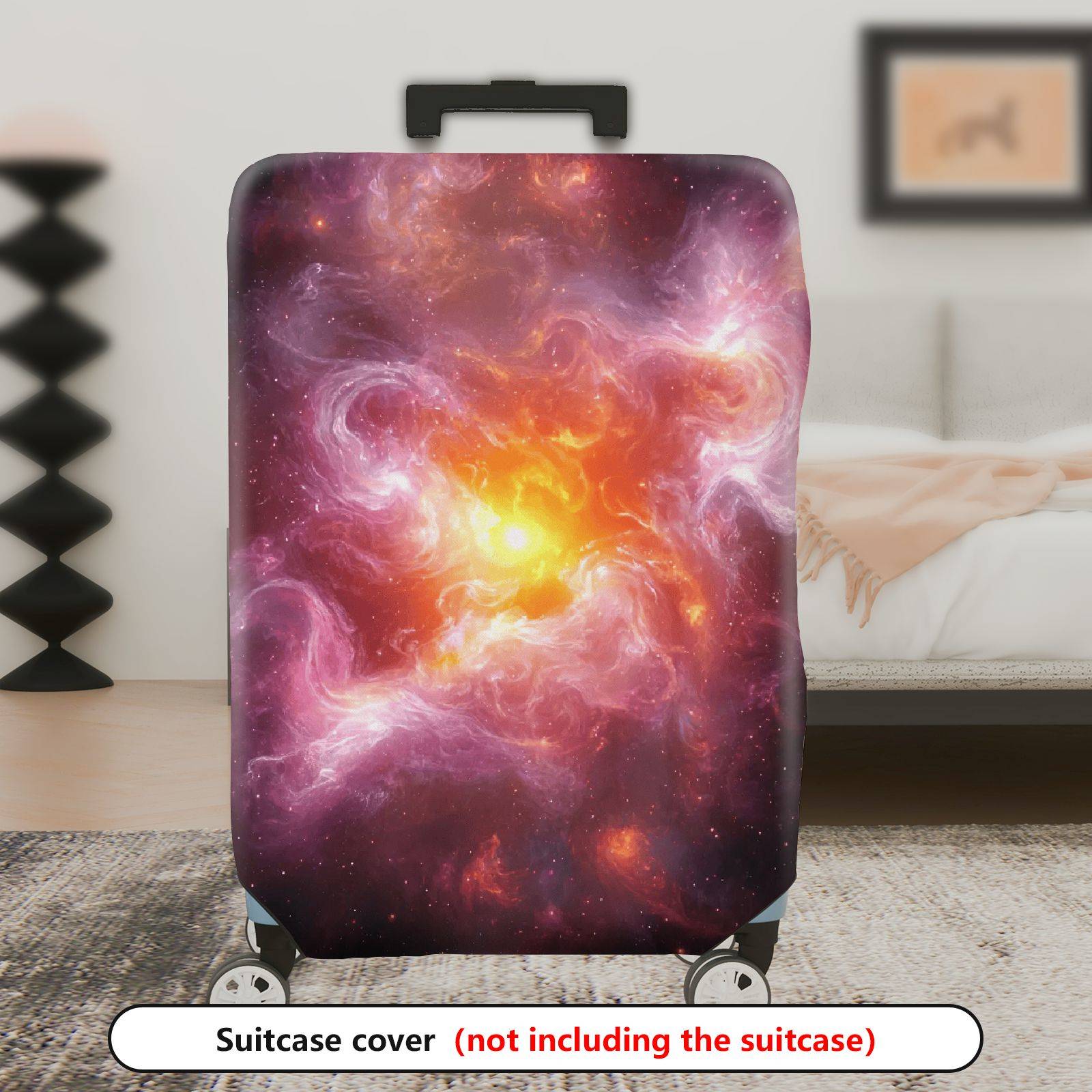 1-Piece Galactic Cosmic Star Nebula Universe Space  Suitcase Luggage Cover, Stretch Protective Sleeve