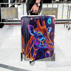 1-Piece Graffiti Giraffe Colorful Cosmic Art Vibrant  Suitcase Luggage Cover, Stretch Protective Sleeve