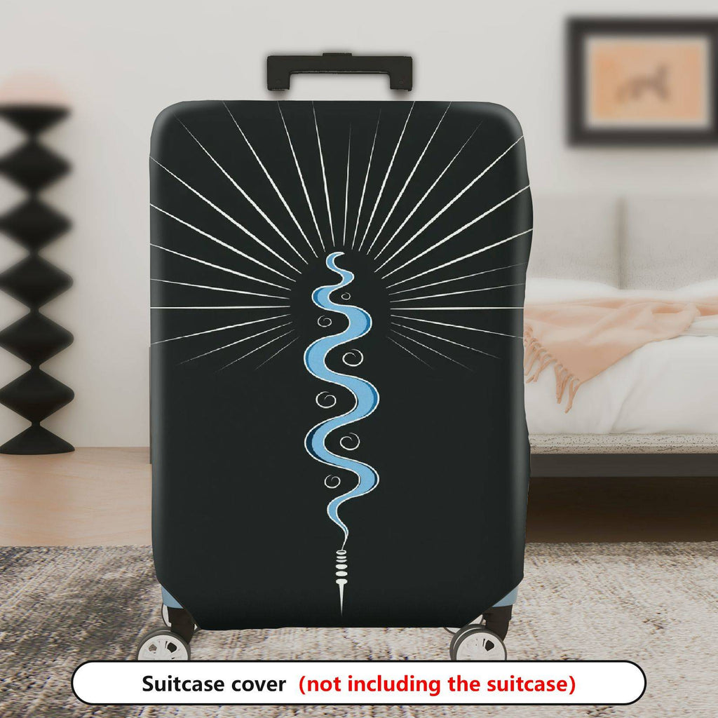 1-Piece Elegant Cosmic Energy Serpent Spiritual Abstract  Suitcase Luggage Cover, Stretch Protective Sleeve