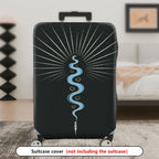 1-Piece Elegant Cosmic Energy Serpent Spiritual Abstract  Suitcase Luggage Cover, Stretch Protective Sleeve
