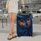1-Piece Starry Night Owl Eyes Glitter Cosmic Universe  Suitcase Luggage Cover, Stretch Protective Sleeve