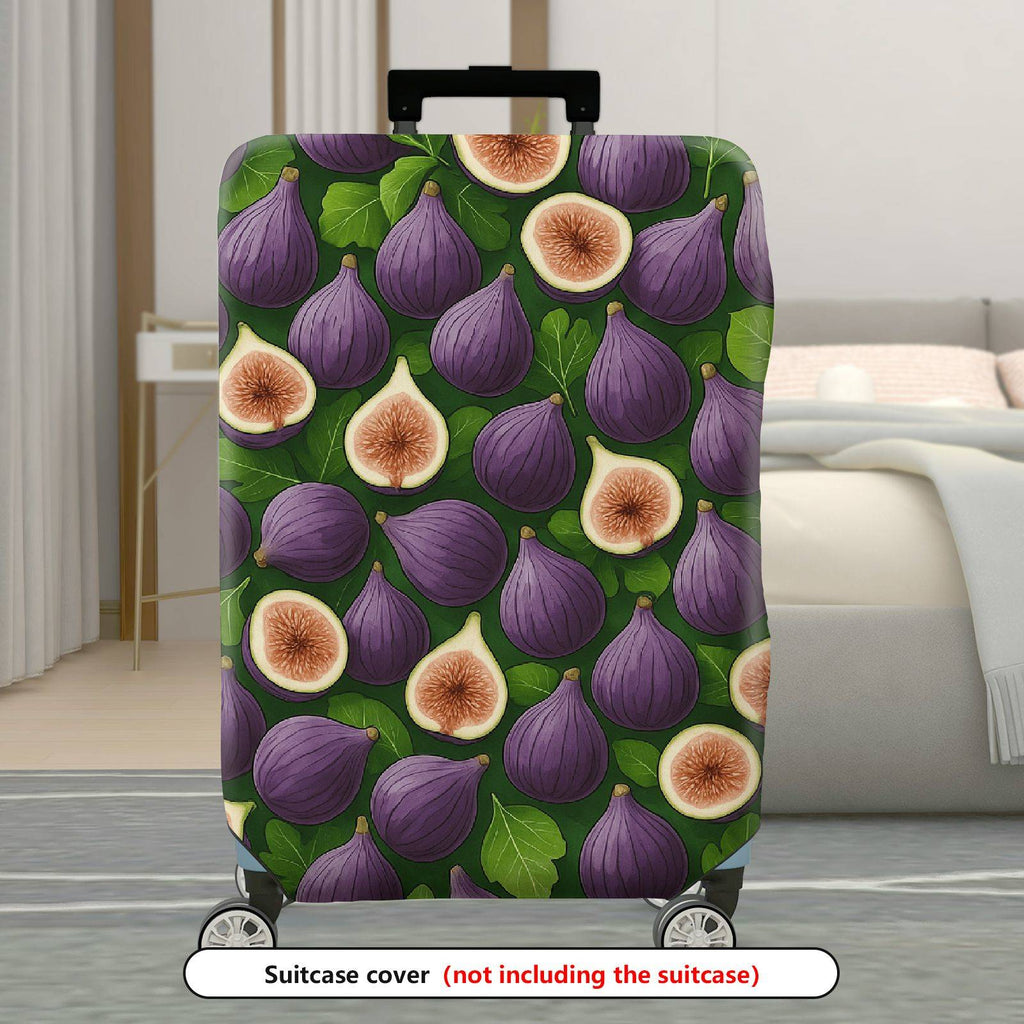 1-Piece Fig Leaf Fruit Nature Travel Holiday  Suitcase Luggage Cover, Stretch Protective Sleeve