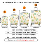 1-Piece Animal Jungle Safari Leaf Lion Giraffe  Suitcase Luggage Cover, Stretch Protective Sleeve