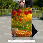 1-Piece Apple Pie Nature Warm Autumn Orchard  Suitcase Luggage Cover, Stretch Protective Sleeve