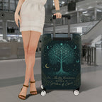 1-Piece Cosmic Tree Moon Star Celestial Abstract  Suitcase Luggage Cover, Stretch Protective Sleeve