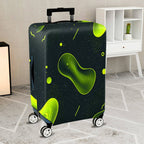 1-Piece Green Abstract  Pattern Cosmic Artistic Travel  Suitcase Luggage Cover, Stretch Protective Sleeve