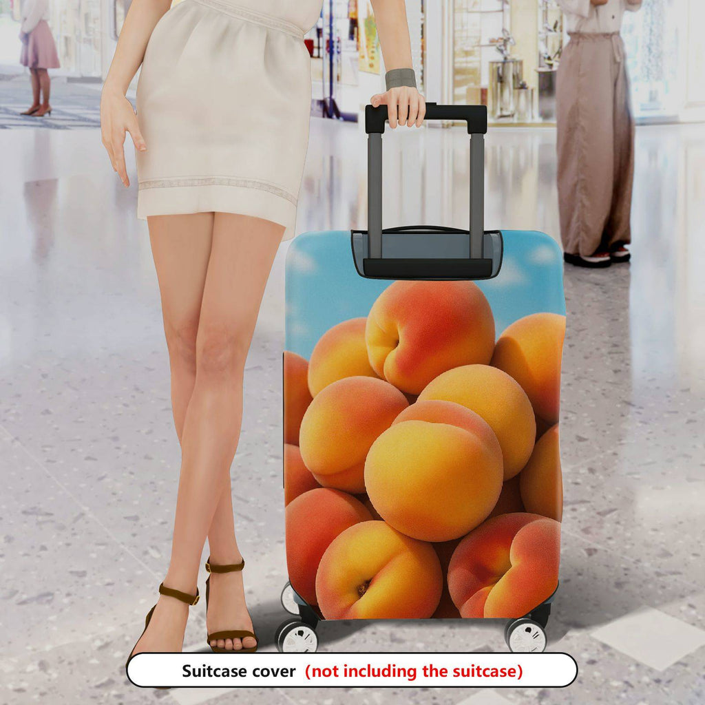 1-Piece Peach Fruit Cute Journey Fashion Travel  Suitcase Luggage Cover, Stretch Protective Sleeve