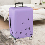 1-Piece Purple Bird Sky Travel Holiday Nature Leisure  Suitcase Luggage Cover, Stretch Protective Sleeve