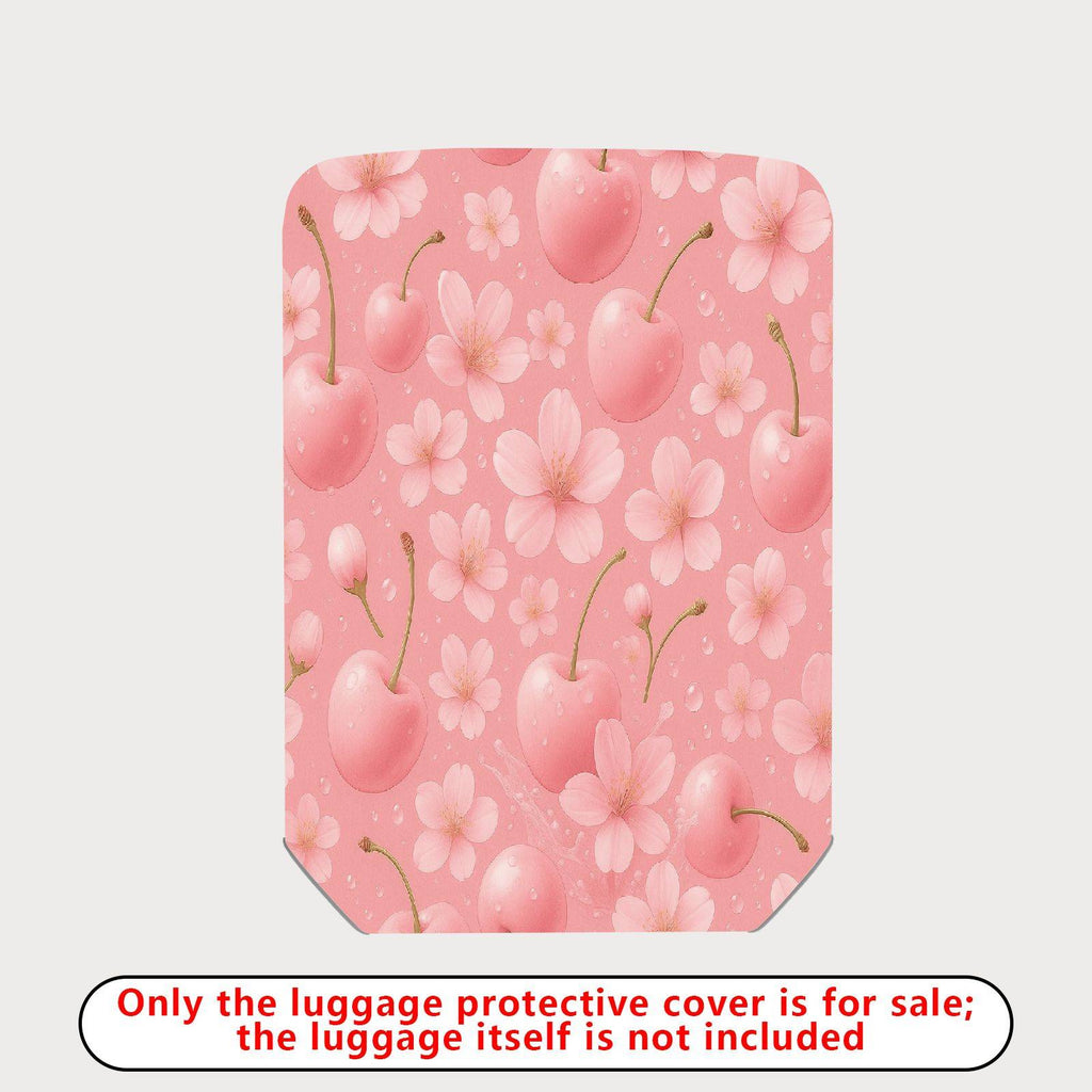 1-Piece Cherry Blossom Pink Flower Fruit Cute Sweet  Suitcase Luggage Cover, Stretch Protective Sleeve