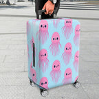 1-Piece Pink Cute  Jellyfish Sea Animal Ocean Travel  Suitcase Luggage Cover, Stretch Protective Sleeve