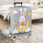 1-Piece Rabbit Moon Star Cloud Cute Soft Dreamy  Suitcase Luggage Cover, Stretch Protective Sleeve