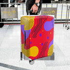 1-Piece Abstract Colorful Geometric Pattern Artistic Graphic Creative  Suitcase Luggage Cover, Stretch Protective Sleeve