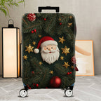 1-Piece Santa Claus Christmas Festive Holiday Ornaments  Suitcase Luggage Cover, Stretch Protective Sleeve