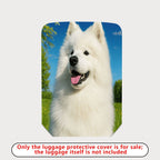 1-Piece Dog Animal Fluffy Cute Nature Smiling  Suitcase Luggage Cover, Stretch Protective Sleeve