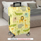 1-Piece Animals Jungle Safari Zoo Wildlife  Suitcase Luggage Cover, Stretch Protective Sleeve
